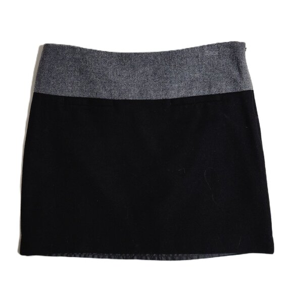 Gap Womens Wool Blend Mini Charcoal Gray & Black Low Rise Skirt Size 0 - Picture 6 of 6
